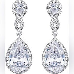 Ever Faith Infinity Dangle Earrings